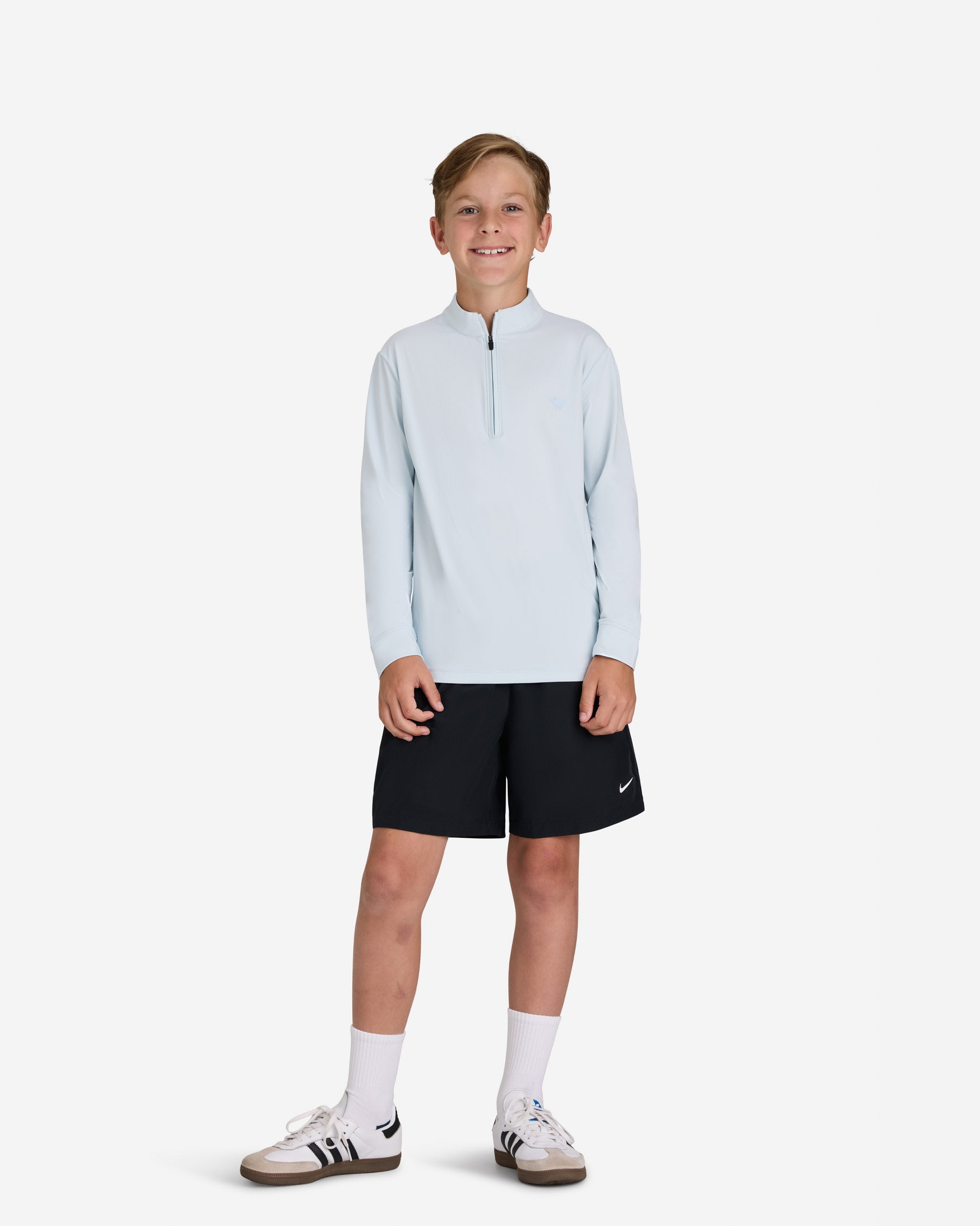 Youth Velocity QZ - Ballad Blue-Youth Quarterzip-Bad Birdie