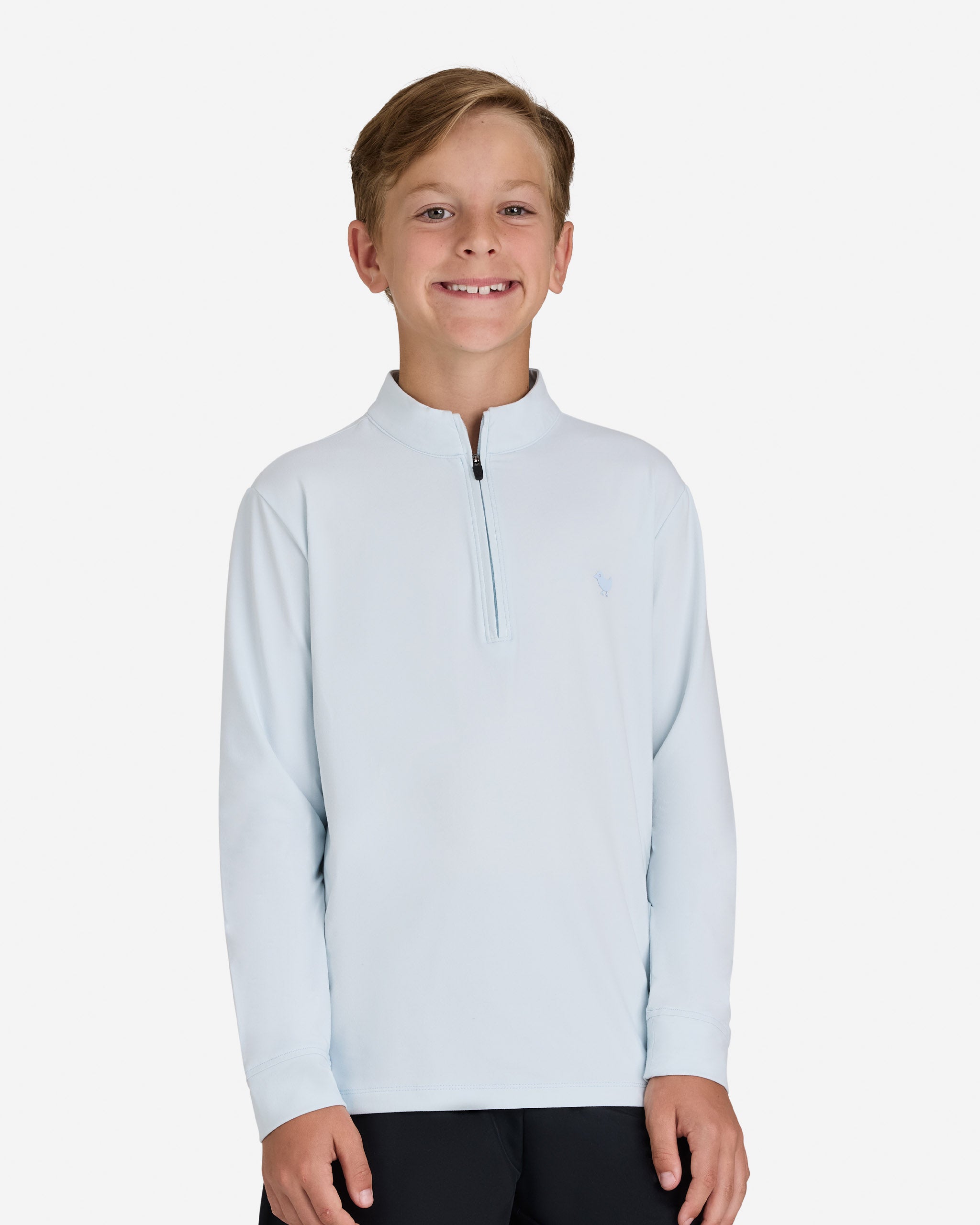 Youth Velocity QZ - Ballad Blue-Youth Quarterzip-Bad Birdie