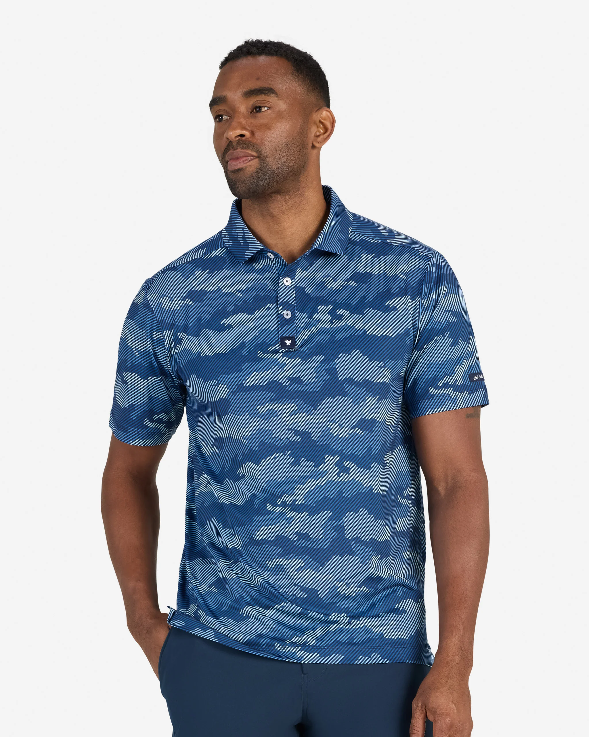 Men's Frostbite - Azure-Men's Polo-Bad Birdie