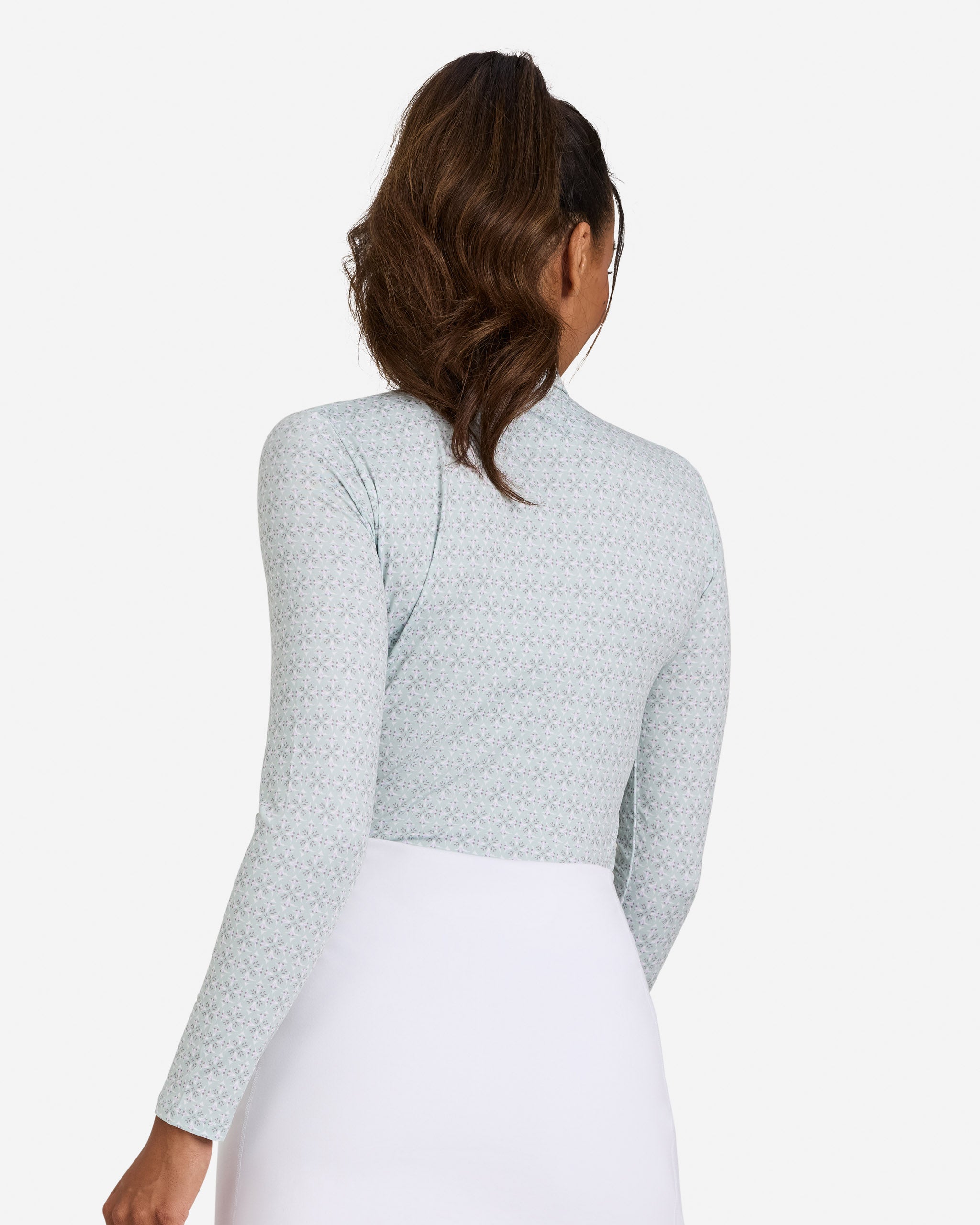 Long Sleeve Polo - Blue Craters