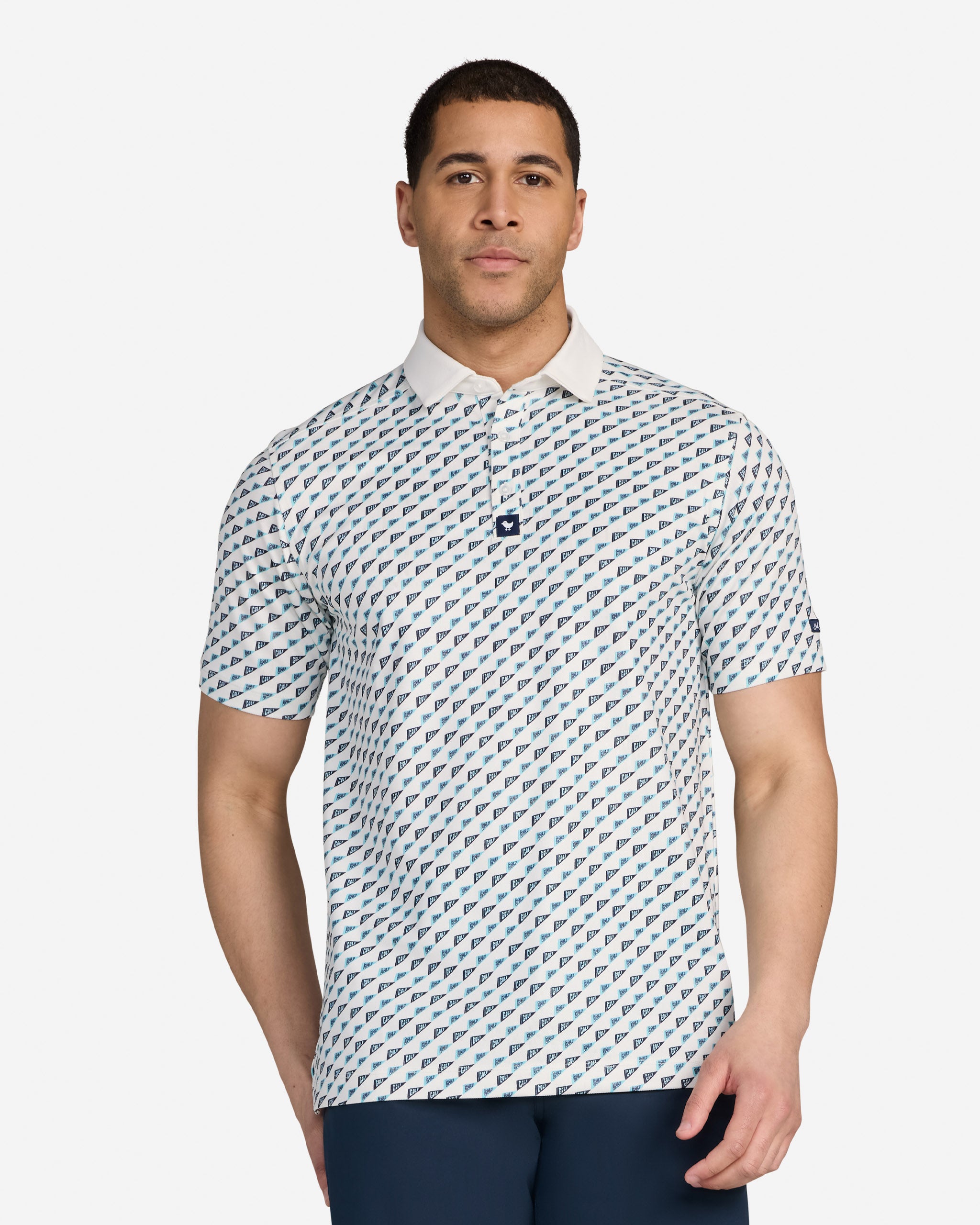 Pinseeker - Sea Salt-Men's Polo-Bad Birdie