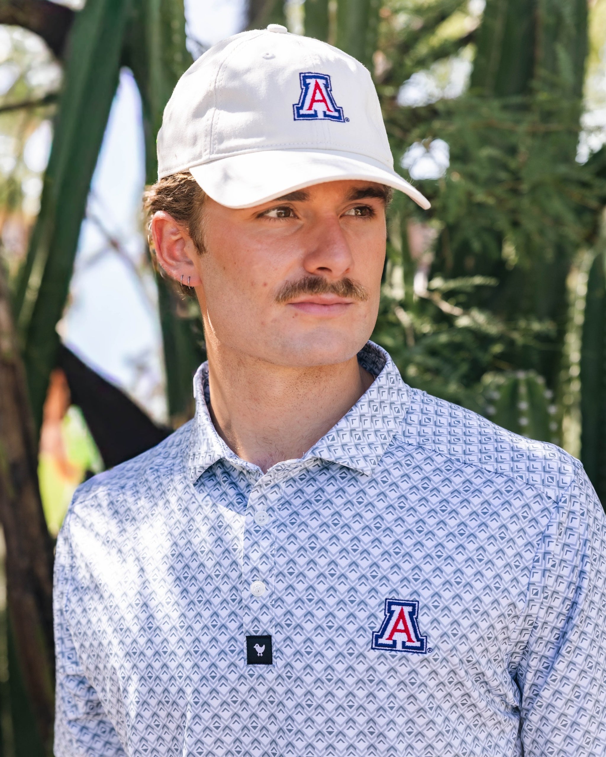 University of Arizona - Geo Forest - Blue-Men's Polo-Bad Birdie
